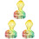 3Pcs Multi Color Crystal Snake Model Flat Bottom Table Decor 2