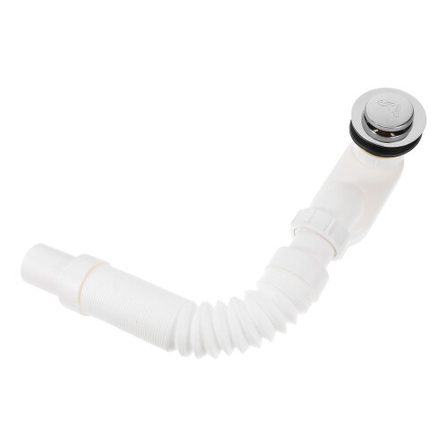 4Pcs White Plastic Bathtub Drain Pipe Tub Waste Connector Flexible Kit 2