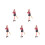 5Pcs Compact Multi Plastic Mini Baseball Girl Figurines for Collection 5