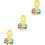3Pcs Multi Color Crystal Snake Model Flat Bottom Table Decor 5