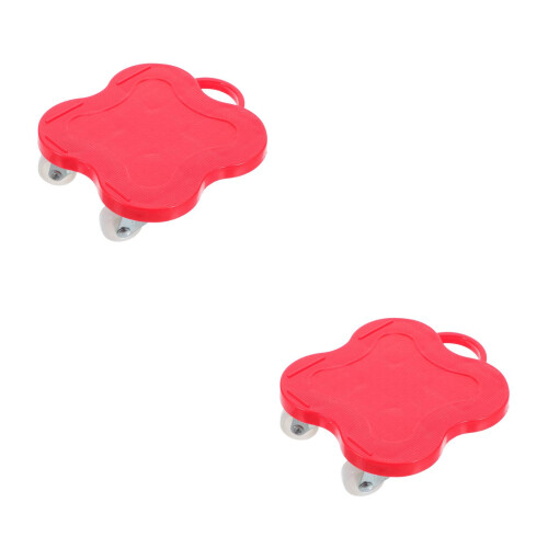 2Pièces Diable Portable Rouge ABS Pour Lourds Sans Effort 2