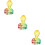 3Pcs Multi Color Crystal Snake Model Flat Bottom Table Decor 8