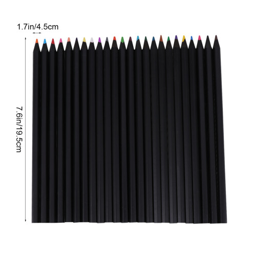 3Sets Colored Pencils with Black Storage Box, Safe Non-Fade Art Tools 2