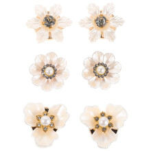 12Pairs Fashionable Beige Cufflink Jewelry for Women Formal Wear