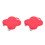 2Pièces Diable Portable Rouge ABS Pour Lourds Sans Effort 6