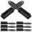 24Pcs Mustache and Beard Brush with Handle Soft Nylon Bristles Black 2