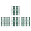 144Pcs Bright Green Garden Cane Caps Plastic Protective Safety Covers 10