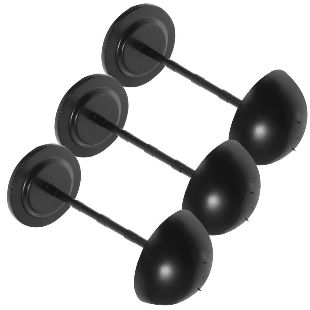 Happyyami Unisex Black 6Pcs Lightweight Wig Holder Stand Detachable Hair Display Rack