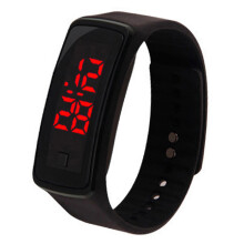 3Pcs LED Children Watch Black Outdoor Silicone Band Digital Wristwatch