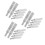 18Pcs Durable Metal Microphone Audio Stereo Jack Adapter Silver Color 9
