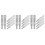 18Pcs Durable Metal Microphone Audio Stereo Jack Adapter Silver Color 6