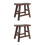 2Pcs Light Brown Wooden Stepping Foot Stools Solid Durable Step Stools 9