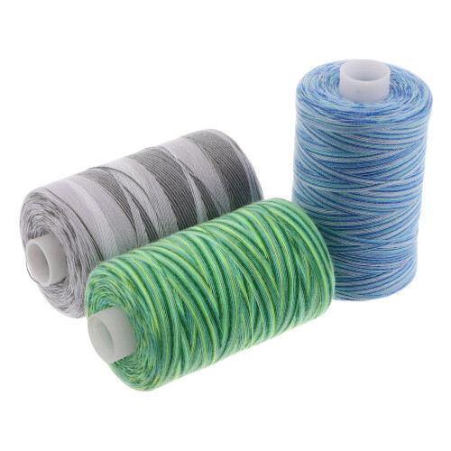 6Pcs Flat Waxed Polyester Thread for Sewing Craft and Quilting 2