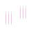 6Pcs Pink Plastic Pen Eyebrow Position Mapping Tool 6
