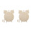 2Pcs Montessori Math Learning Toy DIY Wooden Clock Khaki Color 8