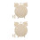 2Pcs Montessori Math Learning Toy DIY Wooden Clock Khaki Color 9