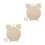 2Pcs Montessori Math Learning Toy DIY Wooden Clock Khaki Color 7
