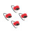 4Pcs Red Electric Scooter Thumb Throttle Accelerator with Light Switch 4
