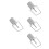 4Pcs Silver Gas Canister Adapter Copper Camping Converter Head Durable 8