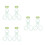 6Pcs Portable Light Green Invisible Lens Applicator Tool for Daily Use 6