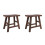 2Pcs Light Brown Wooden Stepping Foot Stools Solid Durable Step Stools 5