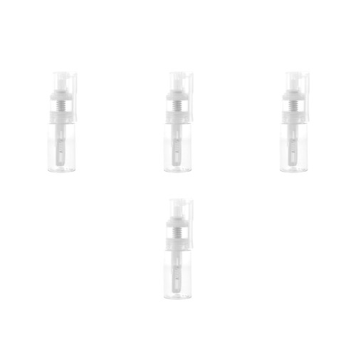 4Pcs Transparent Powder Pump Dispenser Bottles Plastic Spray Design 2