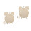2Pcs Montessori Math Learning Toy DIY Wooden Clock Khaki Color 5
