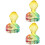 3Pcs Multi Color Crystal Snake Model Flat Bottom Table Decor 6