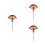 3Pcs Powder Brush Set Multi Color Wooden Handle Professional Makeup 6