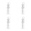 4Pcs Transparent Powder Pump Dispenser Bottles Plastic Spray Design 9