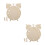 2Pcs Montessori Math Learning Toy DIY Wooden Clock Khaki Color 4