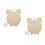 2Pcs Montessori Math Learning Toy DIY Wooden Clock Khaki Color 10