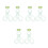 6Pcs Portable Light Green Invisible Lens Applicator Tool for Daily Use 5