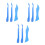 3Sets Blue Glass Crafting Foil Burnisher Plastic Hand Tool 7