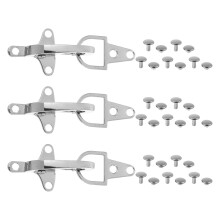 6Sets Metal Coat Toggle Buckle Clips Silver Durable Garment Fasteners