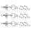 6Sets Metal Coat Toggle Buckle Clips Silver Durable Garment Fasteners 1