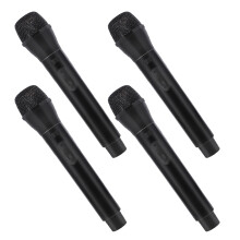 8Pcs Black ABS Kids Pretend Microphone Toy Play Mic for Family Fun