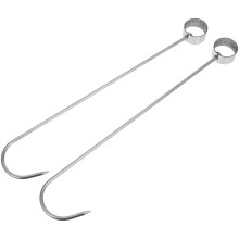 4Pcs Heavy-Duty Stainless Steel Roast Hooks for Bacon and Meat Hanging