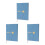 3Pcs PU Weekly Planner Notebook Sky-Blue with Index 3