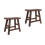 2Pcs Light Brown Wooden Stepping Foot Stools Solid Durable Step Stools 6