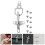 6Sets Metal Coat Toggle Buckle Clips Silver Durable Garment Fasteners 10