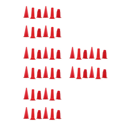 48Pcs Red Plastic Caulking Nozzles Duckbill Tips for Precise Home Use 2