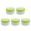 5Pcs Portable Puff and Container Soft Plush Green 3