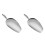 2Pcs Silver Stainless Steel Scoop Food Kitchen Tool 9