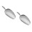 2Pcs Silver Stainless Steel Scoop Food Kitchen Tool 6