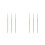 6Pcs Pink Plastic Pen Eyebrow Position Mapping Tool 5