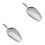 2Pcs Silver Stainless Steel Scoop Food Kitchen Tool 5