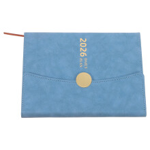 2Pcs Compact PU Schedule Planner Notebook with Monthly Tabs