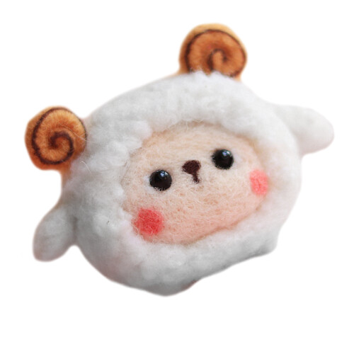 2Sets Needle Felting DIY Wool Felt Sheep White Handmade Craft Kit