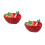 2Sets Charming Ceramic Bowls with Spoon Multicolor Kitchen Decor Serve 8